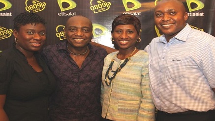 Pix 1(L-R): Nigerian Idol 5 judge, Yinka Davies; Head, Youth Segment, Etisalat Nigeria, Elvis Daniel; Head, Events & Sponsorships Etisalat Nigeria, Modupe Thani and Nigerian Idol judge, Dede Mabiaku, at the Etisalat-sponsored Nigerian Idol 5 premier, held in Lagis